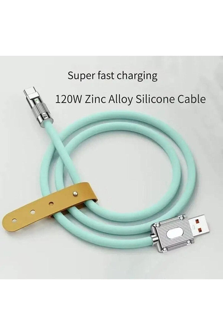USB To Type-C 120W 6A Turbo Hızlı Şarj ve Data Kablosu Samsung Xiaomi Android Uyumlu Esnek Kopmaz