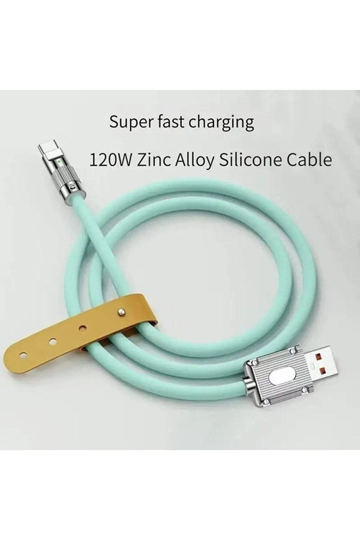 Usb To Type-c 120w 6a Turbo Hızlı Şarj Ve Data Kablosu Samsung Xiaomi Android Uyumlu Esnek Kopmaz