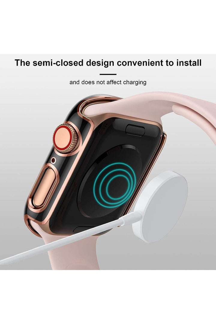 Apple Watch Se 3 2 1 42mm Uyumlu Kılıf Ekran ve Kasa Koruyucu Tam Kaplayan Parlak Watch Kasa Koruma