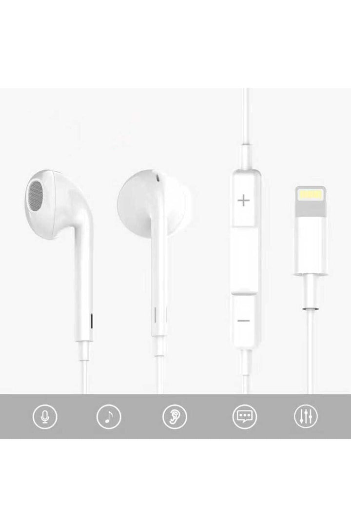 Apple iPhone 7/8/8Plus/X/XsMax/11/12/13/14 Pro Max Uyumlu Lightning Kulaklık Bluetooth Gerektirmez