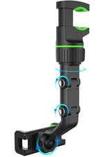 Load image into Gallery viewer, Araç Içi Dikiz Aynası Arka Koltuk Ve Masaüstü Montajlı Ayarlanabilir Siyah Renk Telefon Tutucu
