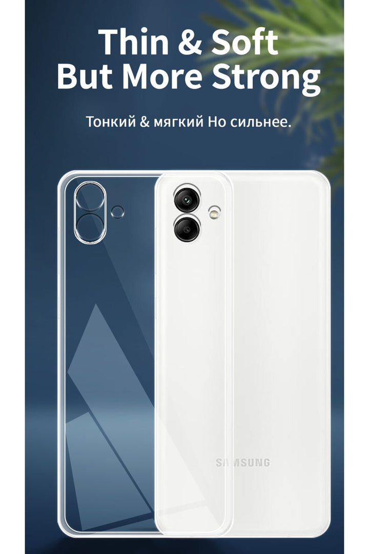 Samsung Galaxy A04 Uyumlu Kılıf 3D Kamera Korumalı Darbe Önleyici Şeffaf Transparan Esnek Silikon