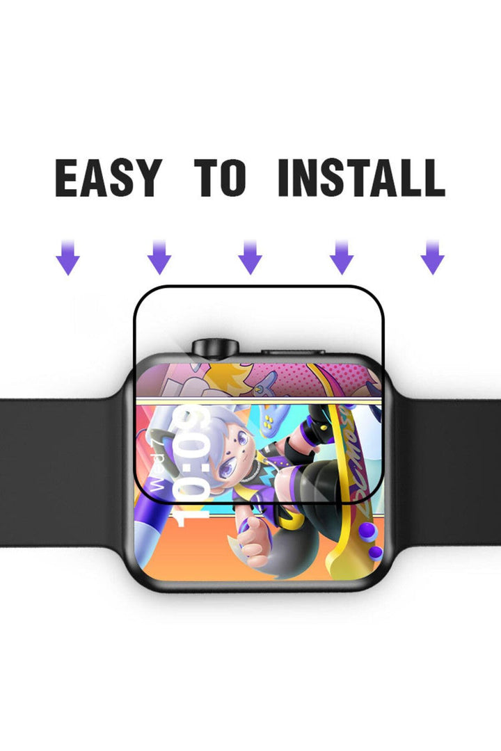 Apple Watch 8 7 41mm Uyumlu Watch Ekran Koruyucu Darbelere Dayanıklı Tam Kaplayan Esnek Nano Cam