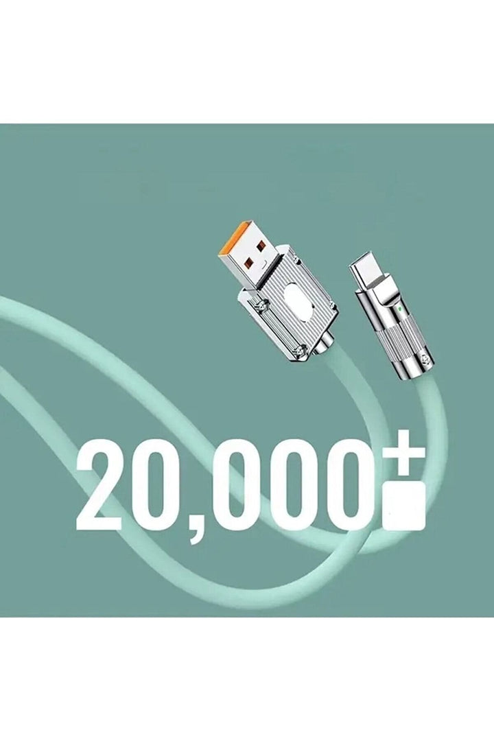 USB To Type-C 120W 6A Turbo Hızlı Şarj ve Data Kablosu Samsung Xiaomi Android Uyumlu Esnek Kopmaz