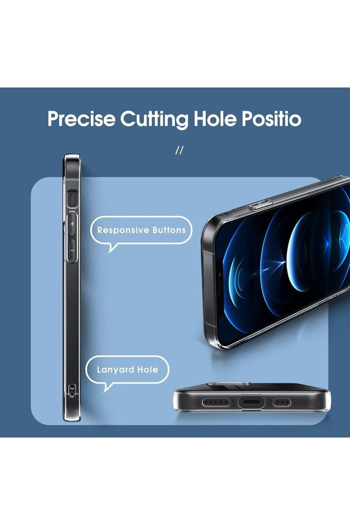 iPhone 12 Pro Uyumlu Kılıf Darbelere Dayanıklı Ultra ince Şeffaf Renksiz Transparan Esnek Silikon