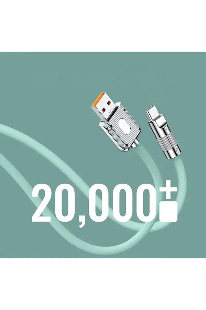 USB To Type-C 120W 6A Turbo Hızlı Şarj ve Data Kablosu Samsung Xiaomi Android Uyumlu Esnek Kopmaz