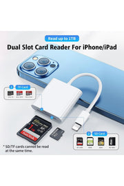 İphone 14/13/12/11/8/7/6/mini/plus/pro/max Uyumlu Lightning To Sd/micro Sd/tf Kart Okuyucu Çevirici